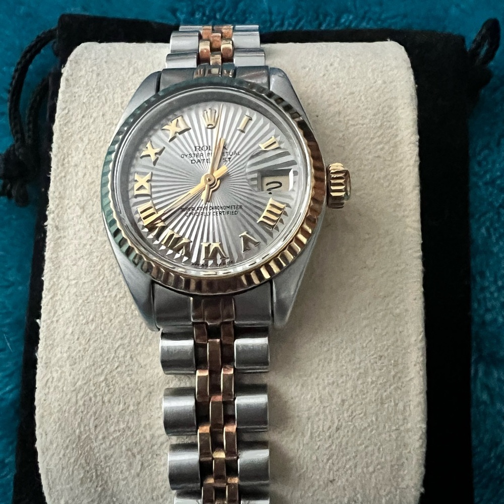 Rolex Two-Tone Silver and Gold Lady Datejust Watch